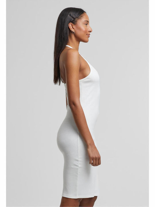 Ladies Summer Midi Evening Dress Off-White