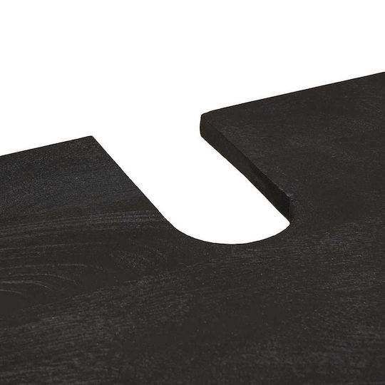 vidaXL Waschtisch mit Waschbecken, Spiegel & Säule L62xB58xH33cm Black