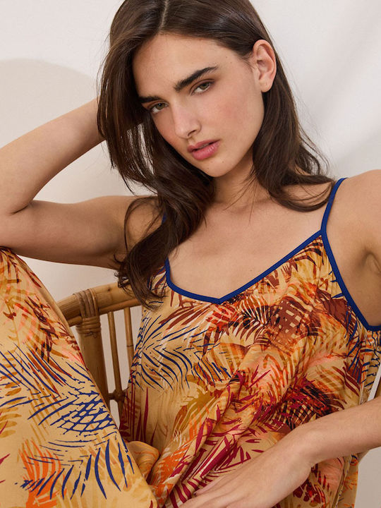 Summer Maxi Slip Dress Citron
