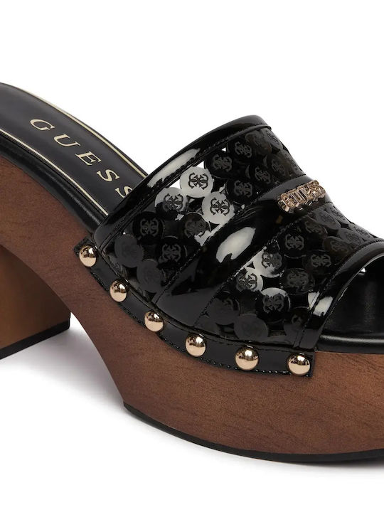 Sandals in Black Patent Leather