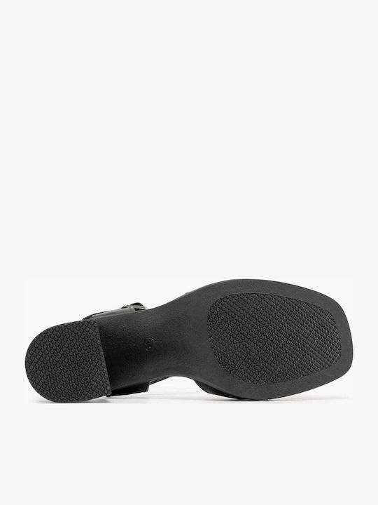 Sandale Elegante Damă Din Piele Negre