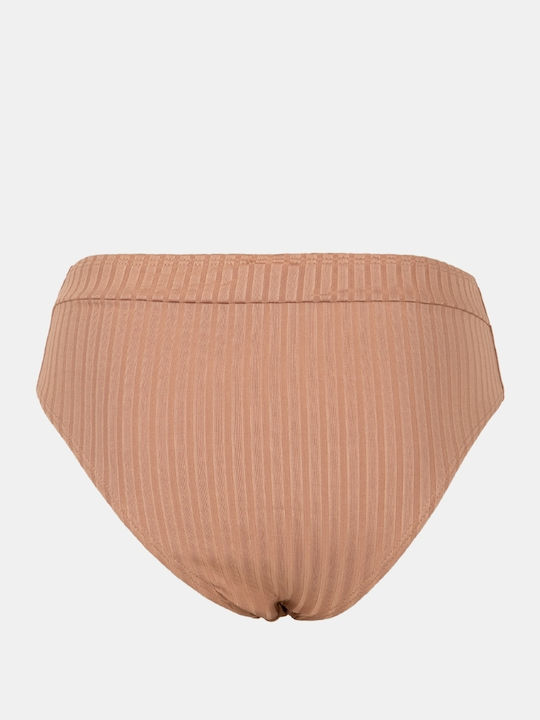 Set Bikini Rip Talie Înaltă Bej Mărimea S Bej