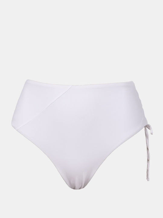 Bikini Set Strapless High Waist White Size L White