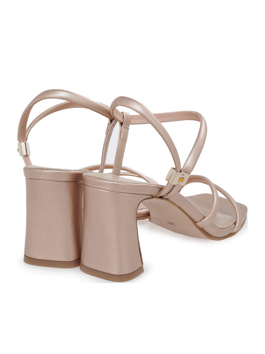 Damen Sandalen Rosa Gold