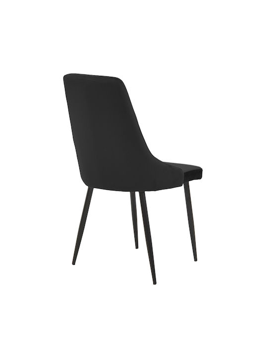 Azori Dining Chairs Metallic Black 2pcs 49x55x85cm