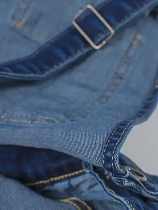 Kids Denim Blue Dungarees