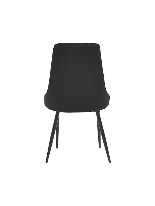 Azori Dining Chairs Metallic Black 2pcs 49x55x85cm