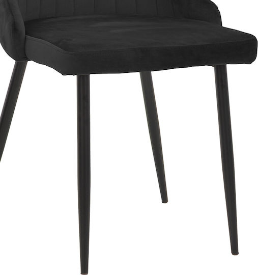 Azori Столове за Трапезария Метални Черни 2 Броя 49x55x85см