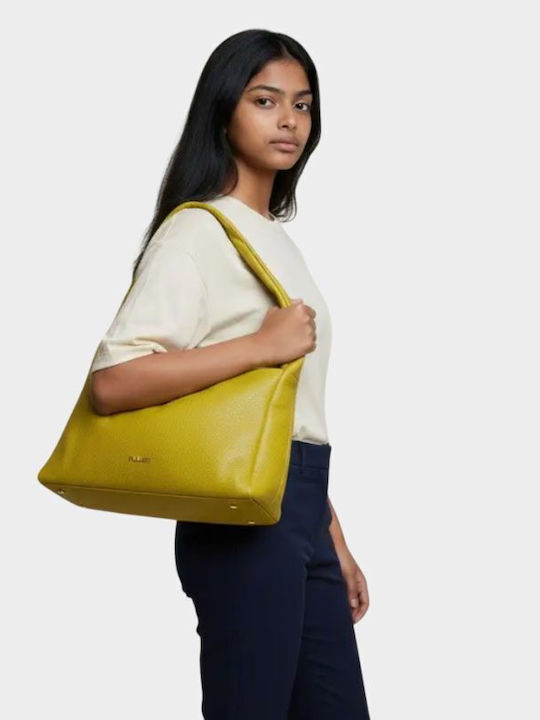 Leder Damen Schultertasche Orange