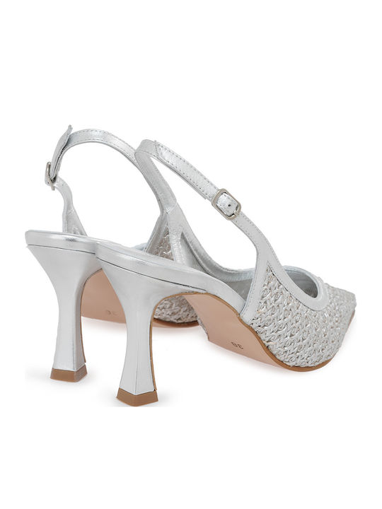 Pumps mit Hohem Absatz in Silber