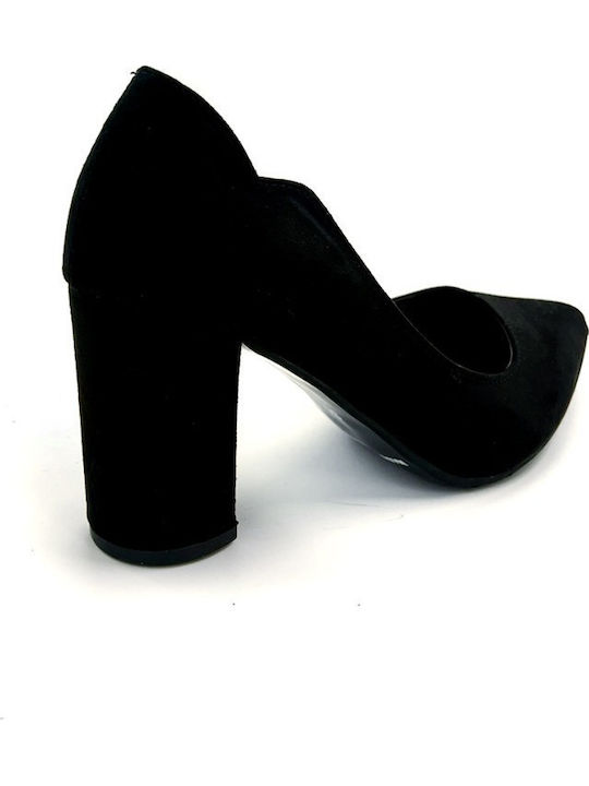 Suede Heels Black
