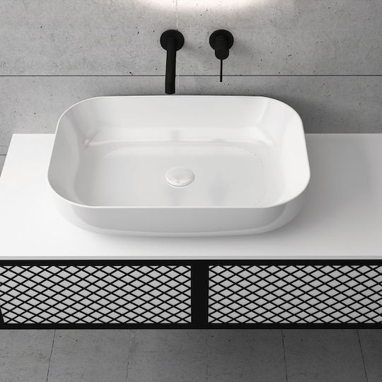 Orabella 100 Countertop with Sink L50xW45xH25cm Black/Gold