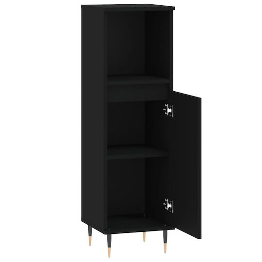 vidaXL Waschtisch ohne Waschbecken L30xB30xH100cm Schwarz vidaXL Waschtisch ohne Waschbecken L30xB30xH100cm Schwarz