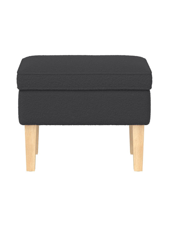 Fabric Upholstered Footstool Dark Gray 55x35x41cm
