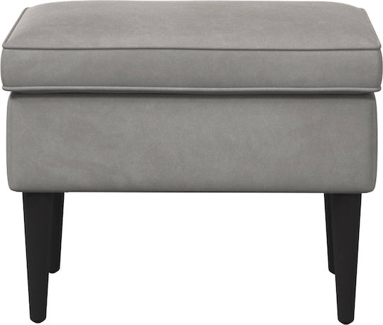 Samt Fußhocker Hellgrau 55x35x41cm