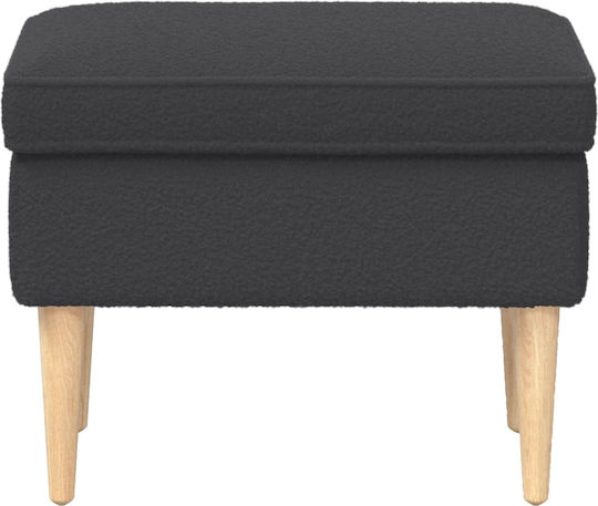 Stoff Fußhocker Dunkelgrau 55x35x41cm