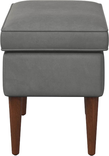 Samt Fußhocker Dunkelgrau 55x35x41cm