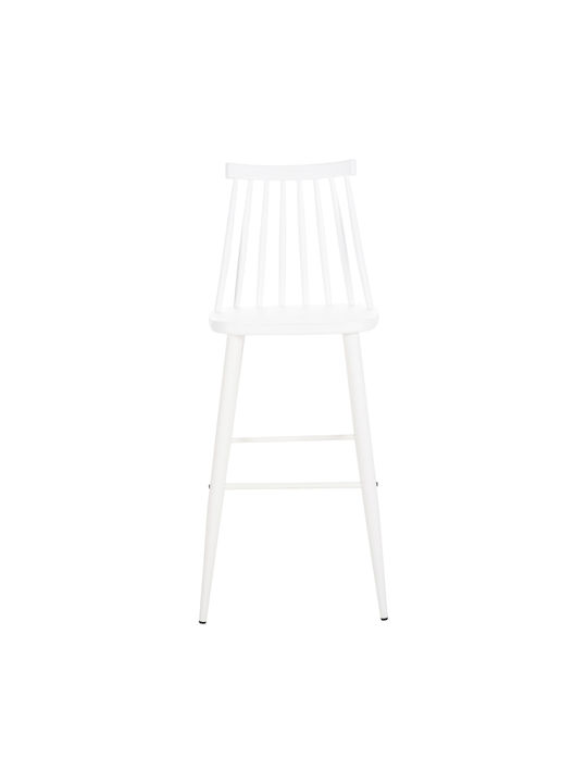 Bar Stool with Backrest from Polypropylene Vanessa White