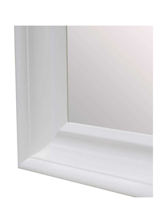 BD art Wall Mirror with White Wooden Frame 35x35cm
