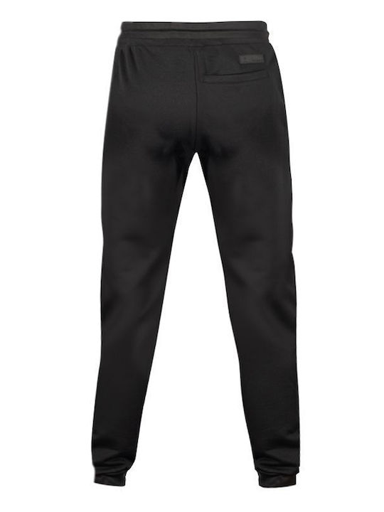 Men's Sweatpants Glossy with Elastic Black Fluo Yellow