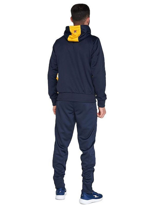 Herren-Sweatpants Navy Blau/gelb