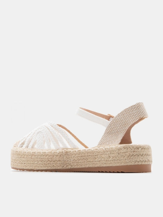 Women's Flat Sandals Flatforms White