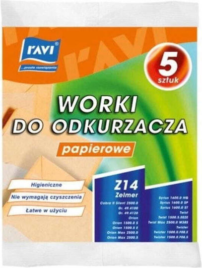 RAVI Saci Pentru Aspiratoare 5 Bucăți Compatibili Cu Aspirator Zelmer / Universal
