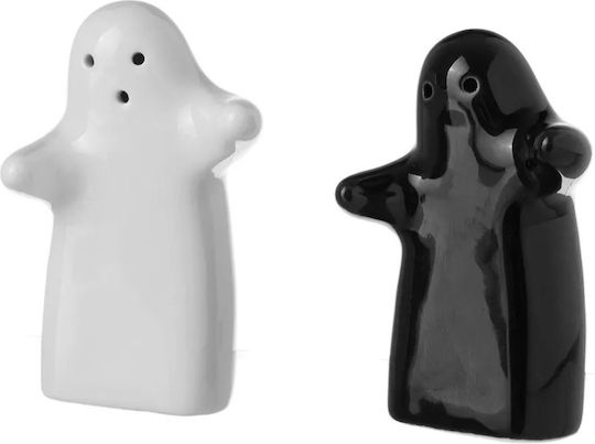 HowHomely Ceramic Salt Pepper Set with Stand 2 Pieces