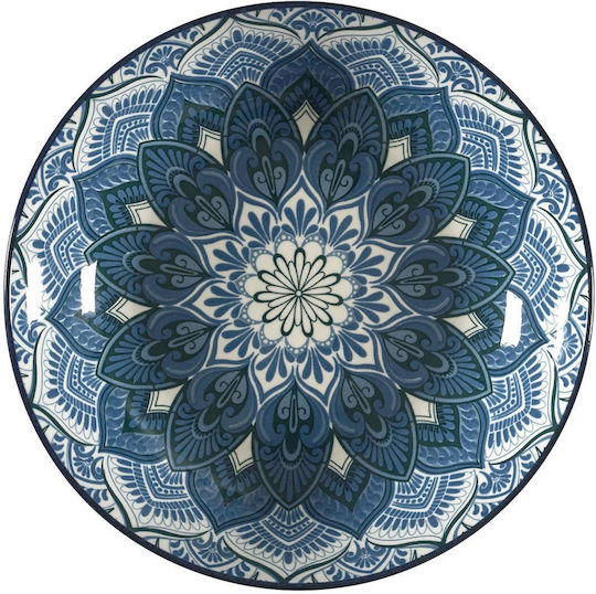 HowHomely Albastru Porțelan Set de Vase 12buc