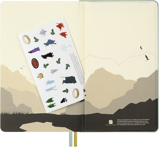 Moleskine Lord Rings Σημειωματάριο Ριγέ με Σκληρό Εξώφυλλο