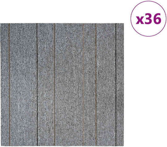 vidaXL Set Plastic Floor with 36 Tiles L50xW50cm Gray