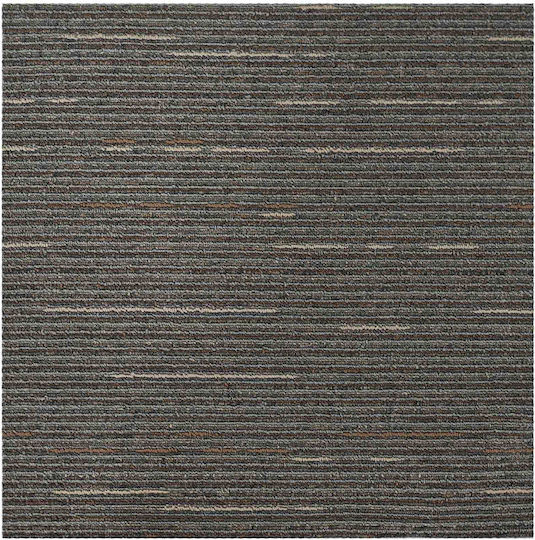 vidaXL Set Plastic Floor with 4 Tiles L50xW50cm Brown