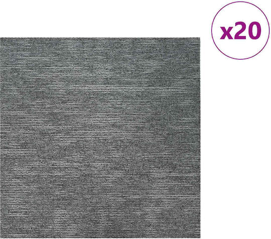 vidaXL Set Plastikböden mit 20 Fliesen M50xP50cm Grau