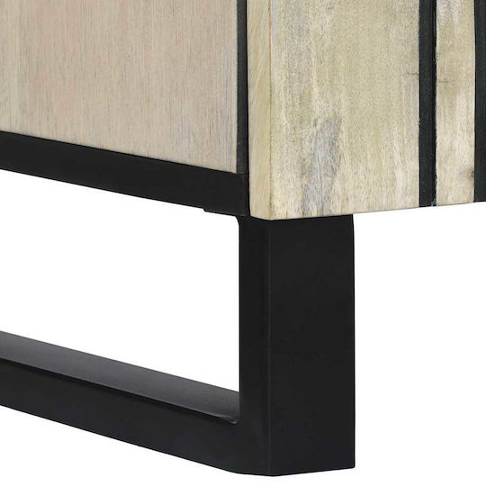 vidaXL Шкаф със Мивка, Огледало & Колона Д38xШ33xВ160см Walnut