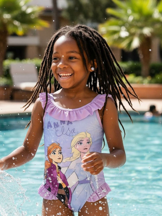 Disney Frozen Детски Костюм За Баня Една Част Лилав