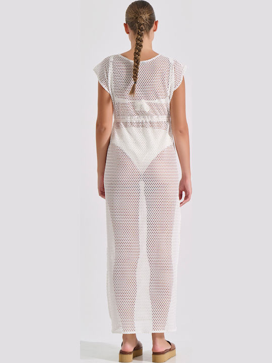 Milena by Paris Women's Mini White Beach Caftan 040307-White