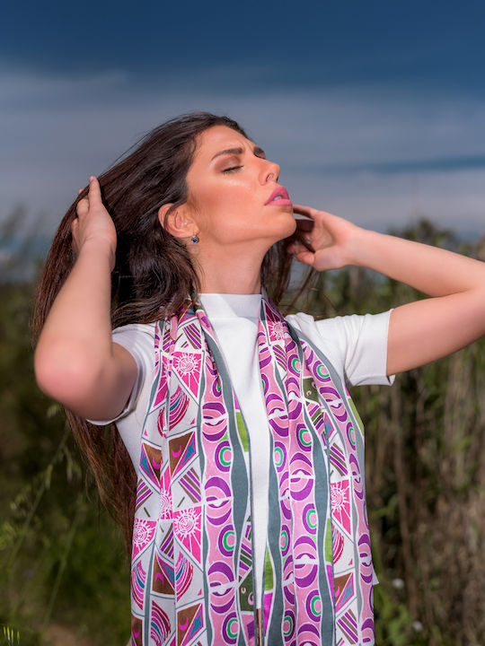Kalfas Luxury Silk Μαντήλι Γυναικείο Μεταξωτό Φουλάρι Kalfas Luxury Silk Μαντήλι Γυναικείο Μεταξωτό Φουλάρι