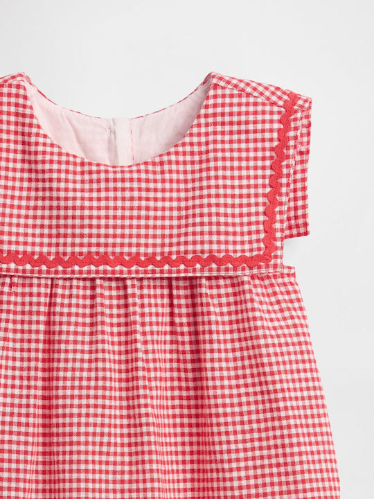 Mädchenkleid Ärmellos Leinen Geprüft Modern Rote
