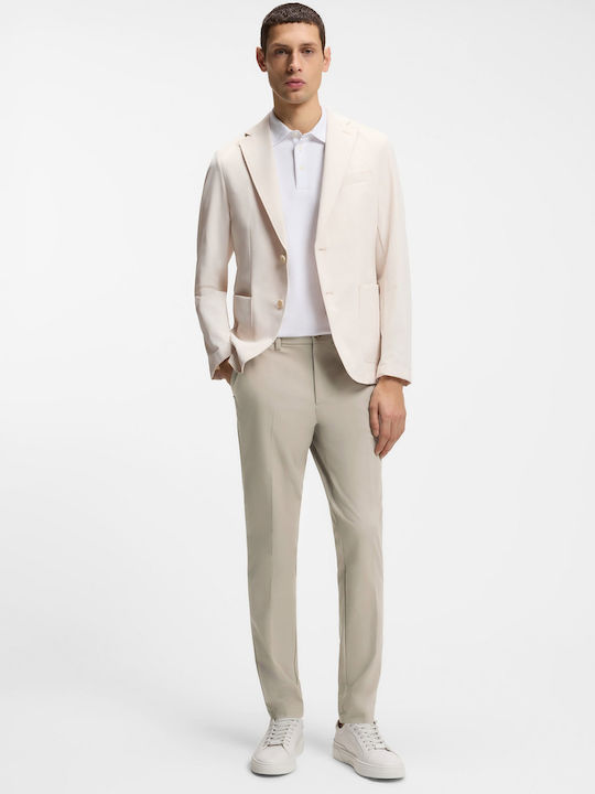 Kaiton Trousers in Slim Fit Open Beige