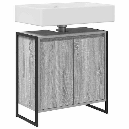 vidaXL Πάγκος χωρίς Νιπτήρα Μ60xΒ30xΥ60cm Γκρίζο Σονομα vidaXL Πάγκος χωρίς Νιπτήρα Μ60xΒ30xΥ60cm Γκρίζο Σονομα