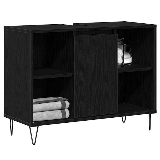 vidaXL Countertop without Sink Black Birch