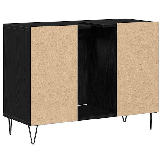 vidaXL Countertop without Sink Black Birch