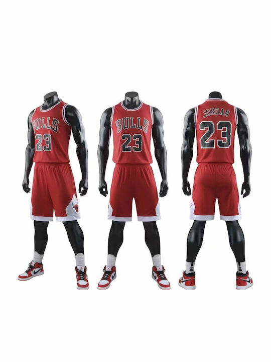King Ανδρικο Σετ Μπάσκετ Jordan Red