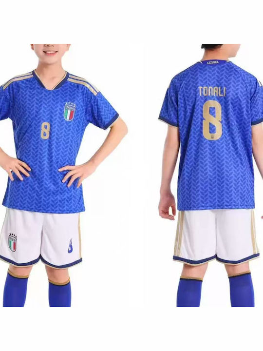 King Παιδικό Σετ Ποδοσφαίρου Sandro Tonali Προκριματικά Mundial 2026 Εθνικής Ιταλίας Home