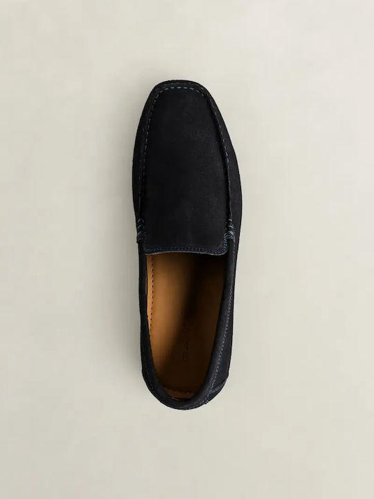 Wilmon Leather Men's Loafers in Blue Colour