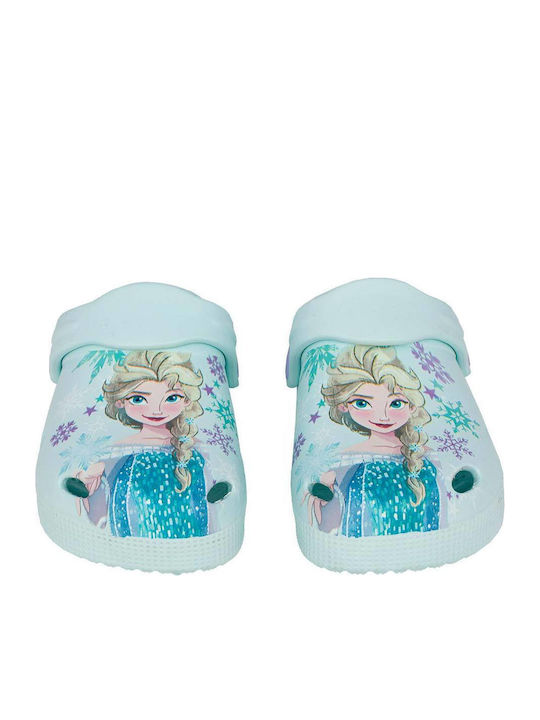 Frozen Kids Beach Shoes Turquoise Clogs