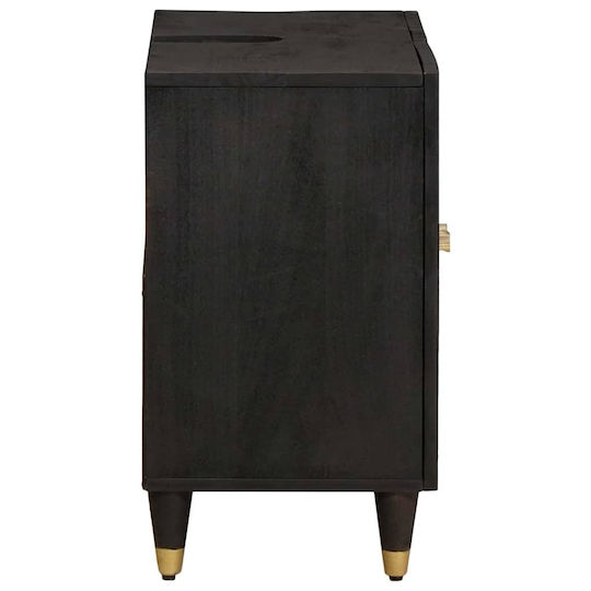vidaXL Waschtisch mit Waschbecken L62xB33xH58cm Black