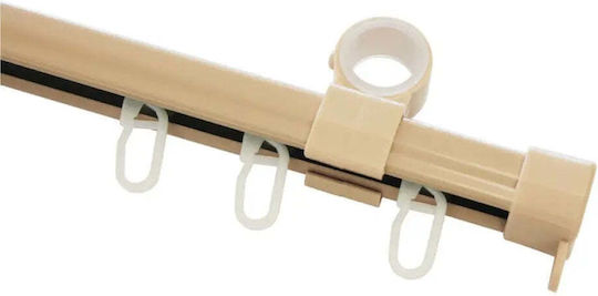 Gardinia Einweg Vorhangschiene Metallisch in Beige Farbe 150cm