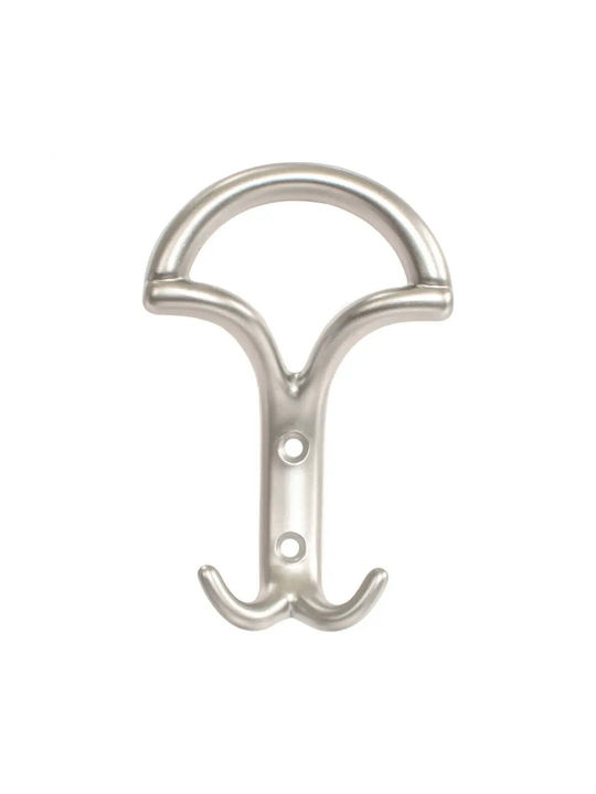 X-IT Wall Hanger 3 Hooks Silver