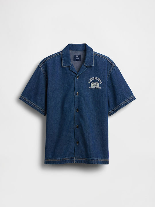 Παιδικό Πουκάμισο Κοντομάνικο Τζιν Dark Wash